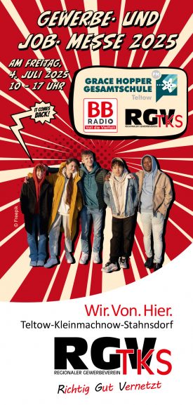 Titelblatt Einladungsflyer Gewerbe- und Job-Messe 2025